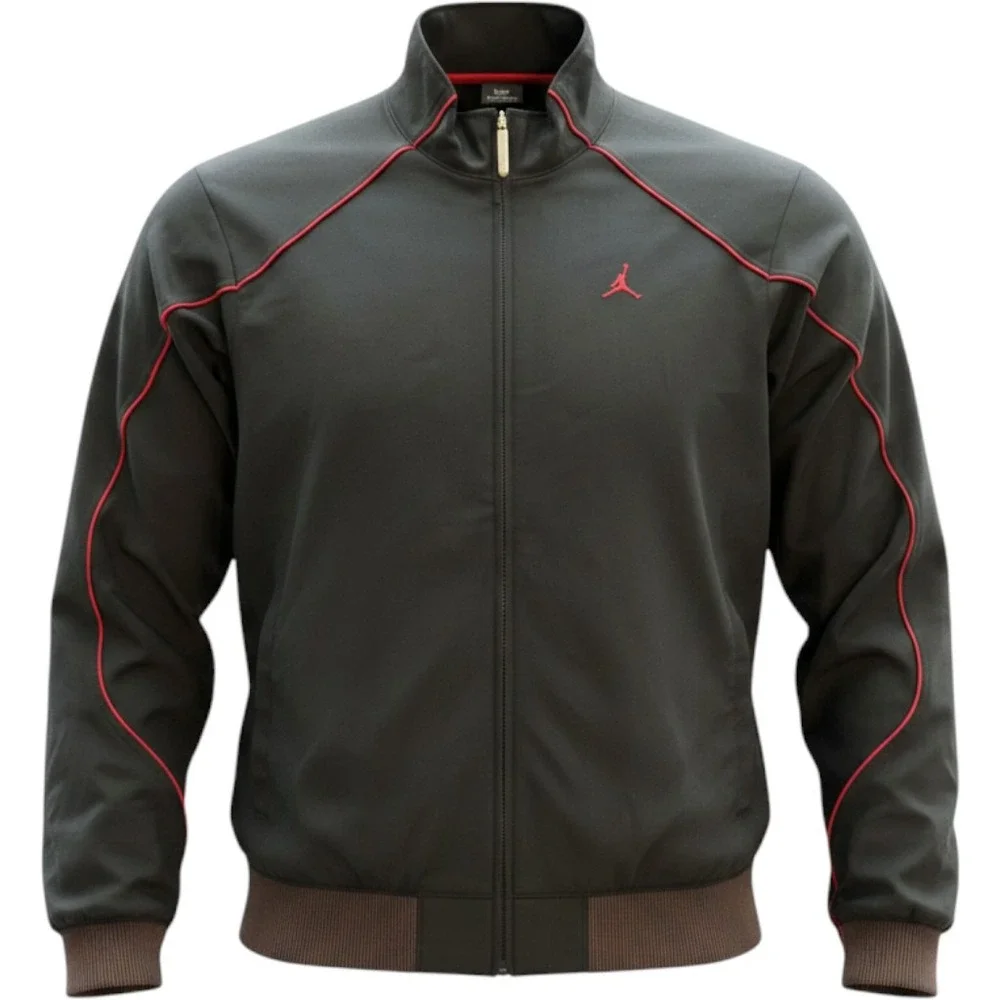 Jordan Brand Mens XL Black Red Piping Full Zip Track Jacket Jumpman Logo 4832